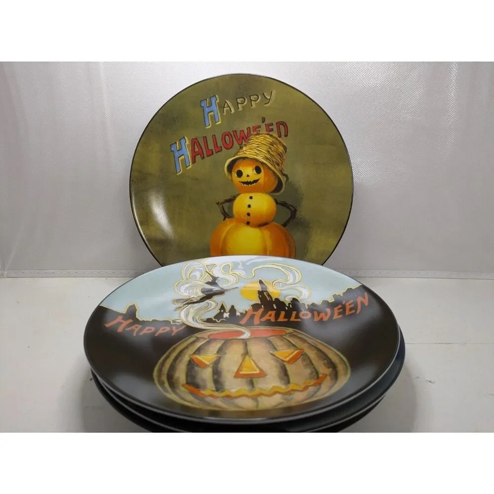 Williams Sonoma Vintage Halloween Salad Plates Set of 4